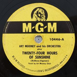 Art Mooney -Twenty-Four Hours Of Sunshine 1949 10" 78 rpm Shellac Record 10446